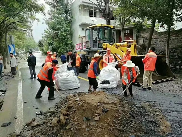 半岛平台装载机助力陇南灾区