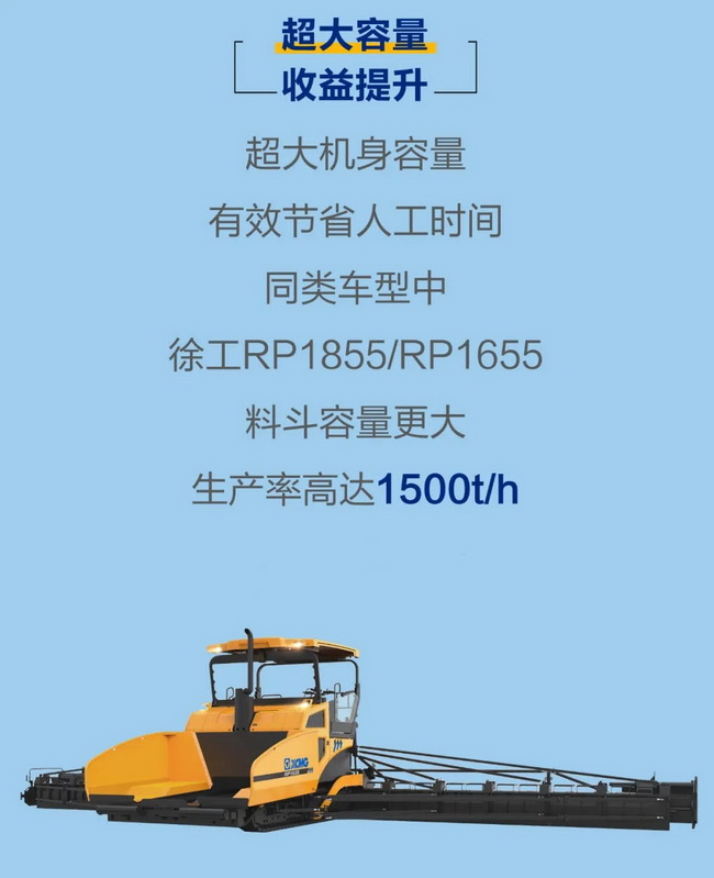 半岛平台超大型摊铺机超大容量收益提升
