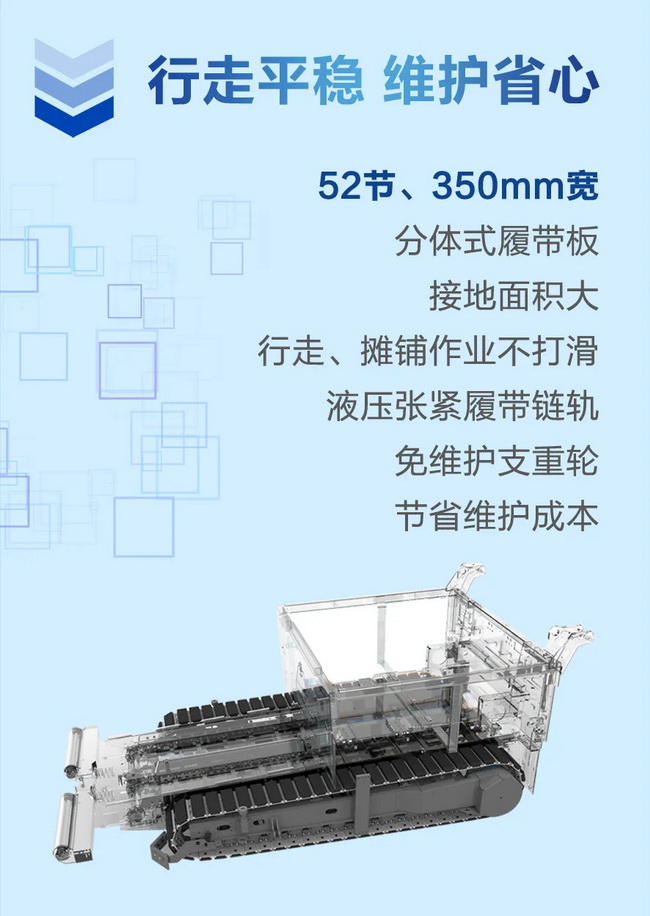半岛平台RP1355T摊铺机行走平稳维护省心